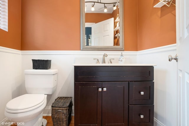 10824 Lavergne Ave, Oak Lawn, IL 60453 - half bath with vanity and wainscoting