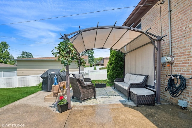 10824 Lavergne Ave, Oak Lawn, IL 60453 - view of patio with an outdoor living space and a grill