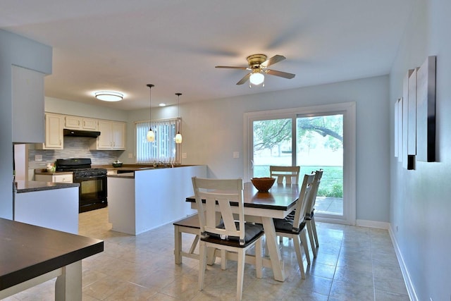 1340 Charger Ct, Carol Stream, IL 60188 - dining space with a ceiling fan and light tile patterned flooring