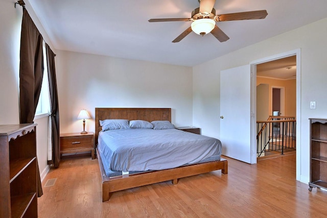 1340 Charger Ct, Carol Stream, IL 60188 - bedroom with wood finished floors and a ceiling fan