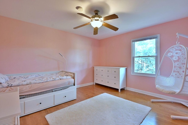 1340 Charger Ct, Carol Stream, IL 60188 - bedroom with wood finished floors and ceiling fan