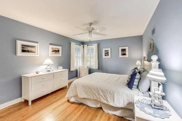 222 Cornell Ave, Des Plaines, IL 60016 - bedroom with light wood-type flooring and ceiling fan