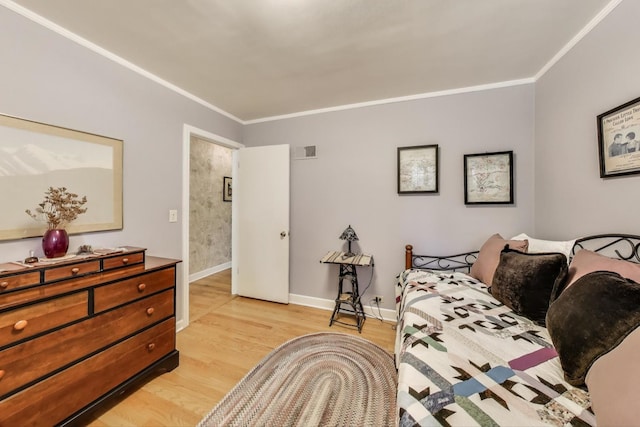 222 Cornell Ave, Des Plaines, IL 60016 - bedroom with light wood-type flooring and ornamental molding
