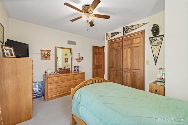 2N445 Beith Rd, Elburn, IL 60119 - carpeted bedroom with a closet and ceiling fan