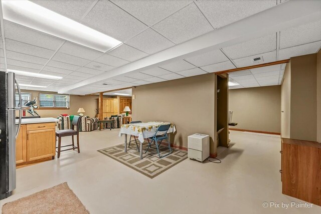 2N445 Beith Rd, Elburn, IL 60119 - dining room with a drop ceiling