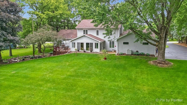 2N445 Beith Rd, Elburn, IL 60119 - back of house with a yard and a wooden deck