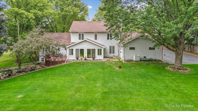 2N445 Beith Rd, Elburn, IL 60119 - rear view of property with a deck and a yard
