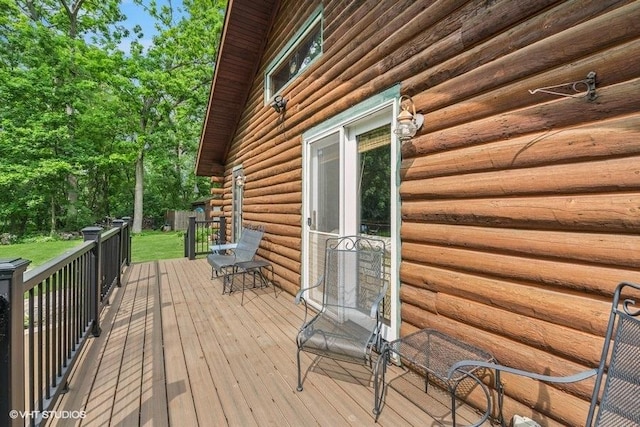 N1508 Wildwood Rd, Linn, WI 53147 - view of wooden terrace