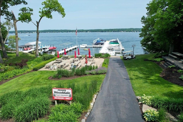 N1508 Wildwood Rd, Linn, WI 53147 - water view featuring a boat dock