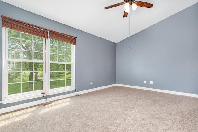 31 E Shagbark Ln, Streamwood, IL 60107 - carpeted spare room featuring ceiling fan, plenty of natural light, and lofted ceiling