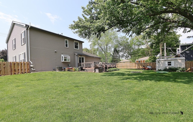21136 W Engle Dr, Lake Villa, IL 60046 - back of house with a fenced backyard and a deck