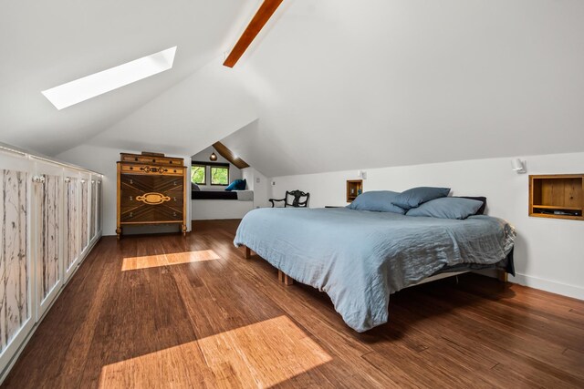 7439 N Maplewood Ave, Chicago, IL 60645 - bedroom with a skylight and dark wood finished floors