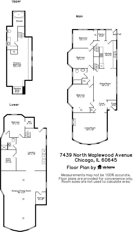 7439 N Maplewood Ave, Chicago, IL 60645 - view of floor plan / room layout