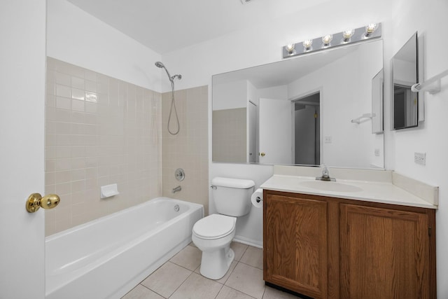 905 Huntington Dr, Elk Grove Village, IL 60007 - full bathroom featuring shower / washtub combination, vanity, and tile patterned flooring