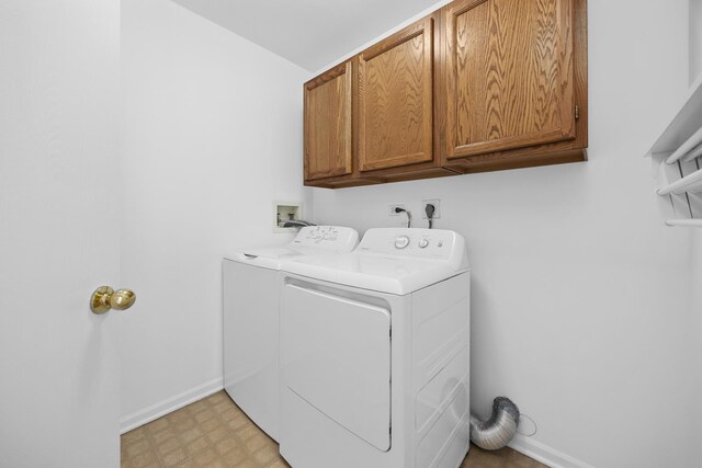 905 Huntington Dr, Elk Grove Village, IL 60007 - laundry room with independent washer and dryer, cabinet space, and light flooring