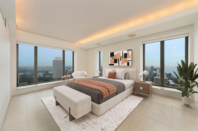 950 N Michigan Ave Unit 4003, Chicago, IL 60611 - bedroom with multiple windows and light tile patterned floors