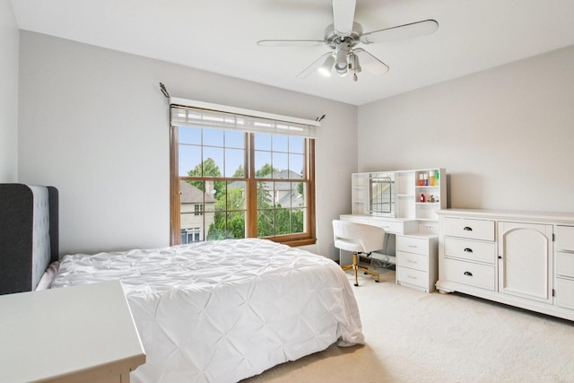 1560 Fairway Cir, Geneva, IL 60134 - bedroom featuring light colored carpet and a ceiling fan