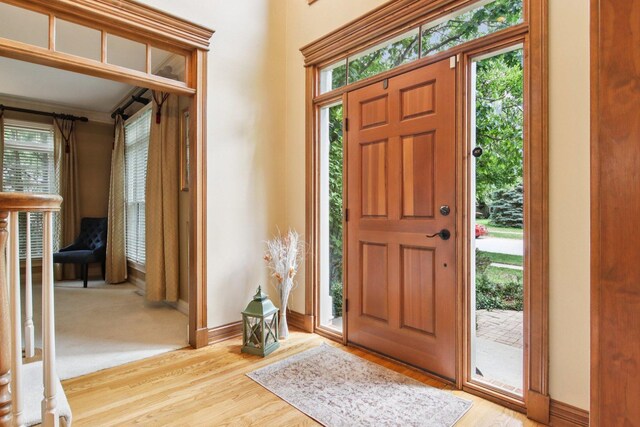 1560 Fairway Cir, Geneva, IL 60134 - entrance foyer featuring wood finished floors and baseboards