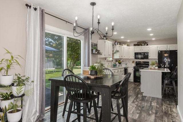 1608 Surrey St, Normal, IL 61761 - dining room with a chandelier and recessed lighting