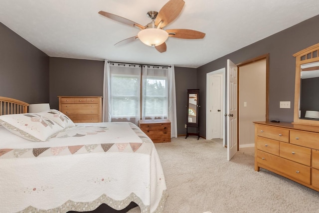 1608 Surrey St, Normal, IL 61761 - bedroom featuring light colored carpet and a ceiling fan