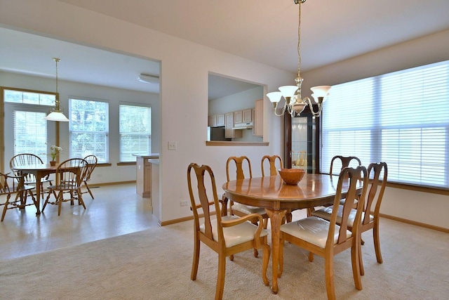 350 Woodhill Dr, Carol Stream, IL 60188 - dining room with a chandelier and light colored carpet