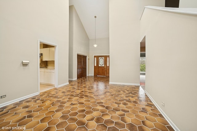 13 Chipping Campden Dr, South Barrington, IL 60010 - foyer featuring high vaulted ceiling and stone finish floors