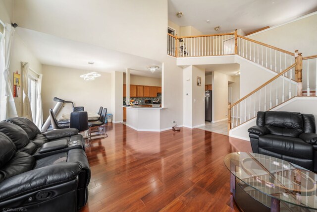 2026 Juniper Ct, Glendale Heights, IL 60139 - living room with wood finished floors and stairs