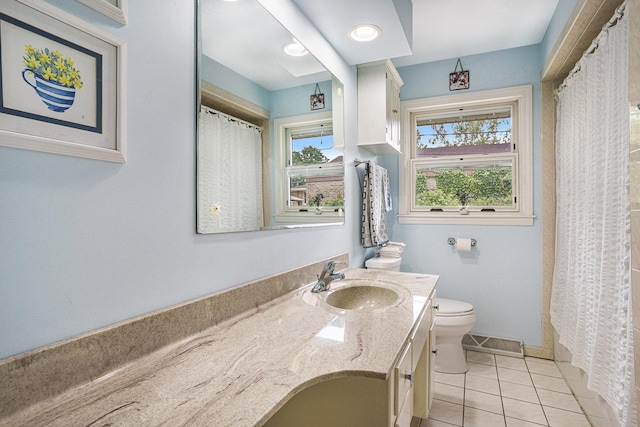 16524 Shirley Ct, South Holland, IL 60473 - full bath with vanity, healthy amount of natural light, and tile patterned floors