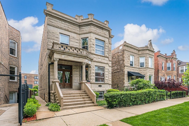 2115 N Sawyer Ave, Chicago, IL 60647 - multi unit property with french doors and stone siding