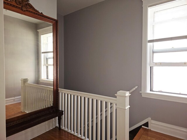 2115 N Sawyer Ave, Chicago, IL 60647 - stairs featuring plenty of natural light and wood finished floors