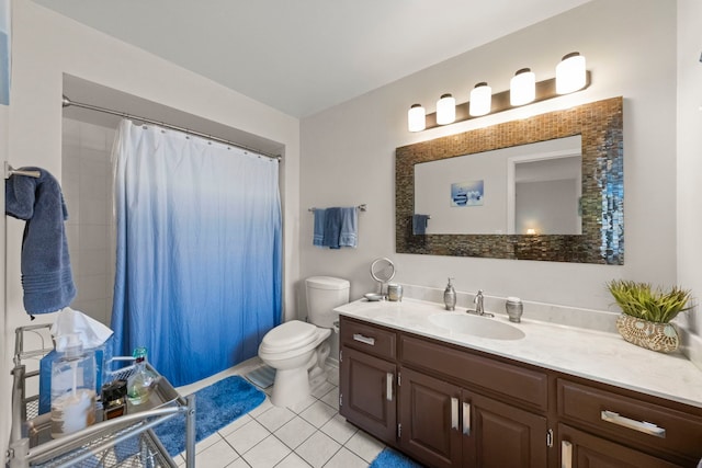 15431 Sulky Dr, Homer Glen, IL 60491 - full bathroom with vanity, tile patterned flooring, and a shower with shower curtain
