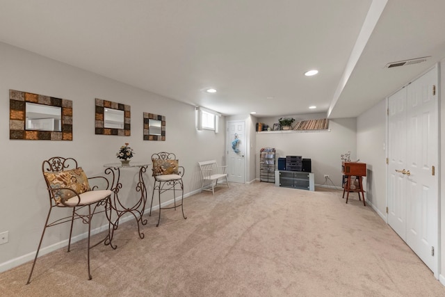 15431 Sulky Dr, Homer Glen, IL 60491 - sitting room featuring carpet floors and recessed lighting