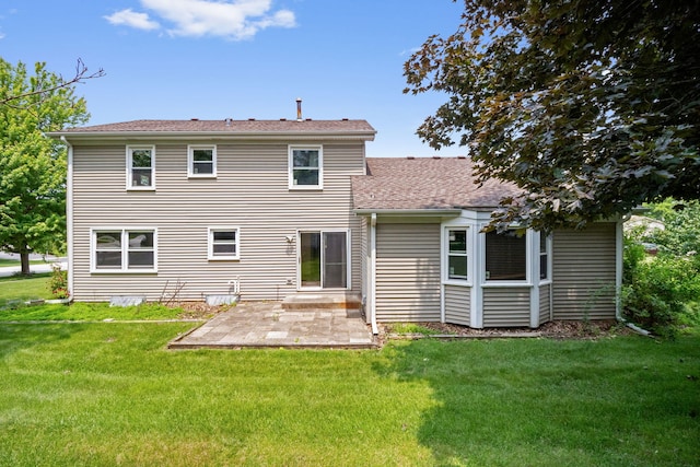 528 Carlson Ct, Batavia, IL 60510 - back of property featuring a patio area and a lawn
