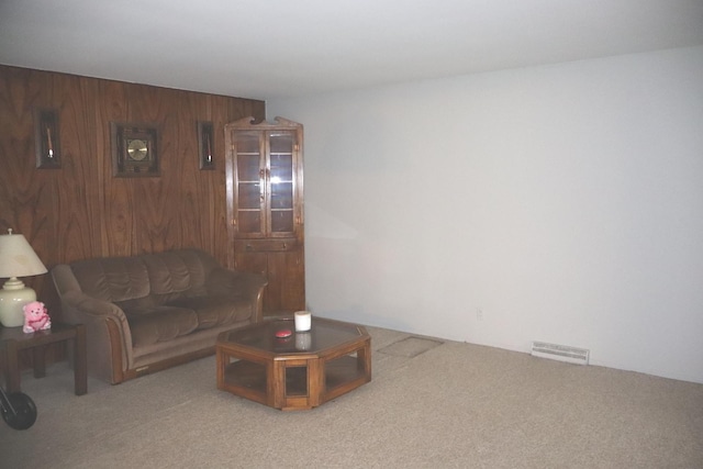 15153 Harding Ave, Midlothian, IL 60445 - carpeted living area featuring wood walls