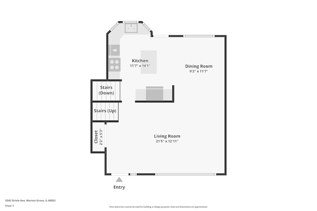9342 Oriole Ave, Morton Grove, IL 60053 - view of property floor plan