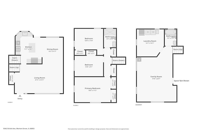 9342 Oriole Ave, Morton Grove, IL 60053 - view of floor plan / room layout