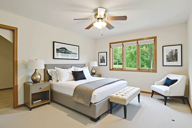 6513 High Meadow Ct, Long Grove, IL 60047 - bedroom featuring light colored carpet and a ceiling fan