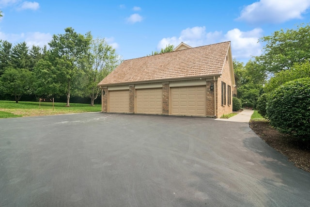 6513 High Meadow Ct, Long Grove, IL 60047 - view of property exterior featuring brick siding and a detached garage