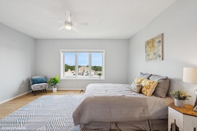 11 S Wille St Unit 709, Mount Prospect, IL 60056 - bedroom featuring wood finished floors and ceiling fan