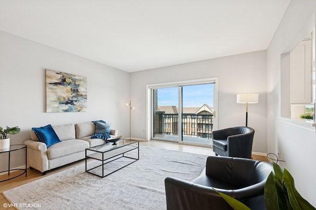 11 S Wille St Unit 709, Mount Prospect, IL 60056 - living area featuring light wood-style flooring and baseboards