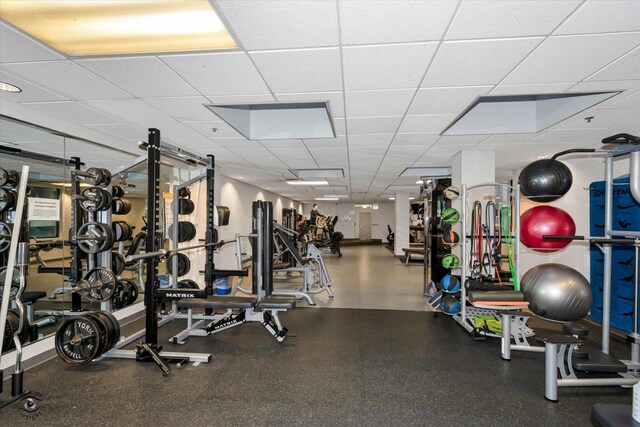 910 S Michigan Ave Unit 1712, Chicago, IL 60605 - workout area featuring a drop ceiling