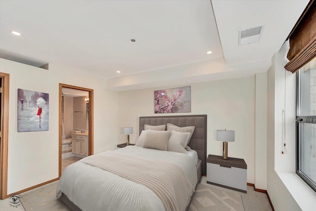 910 S Michigan Ave Unit 1712, Chicago, IL 60605 - bedroom featuring recessed lighting, light colored carpet, and ensuite bath