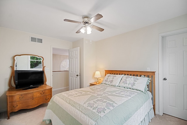 145 Barnes Rd, Elgin, IL 60124 - bedroom with light colored carpet and ceiling fan