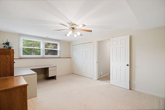 145 Barnes Rd, Elgin, IL 60124 - unfurnished office with ceiling fan and light carpet