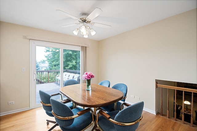 145 Barnes Rd, Elgin, IL 60124 - dining room featuring light wood finished floors and a ceiling fan
