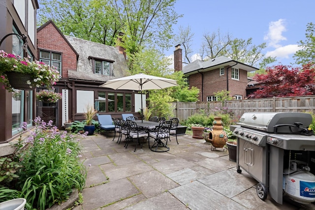 2951 Colfax St, Evanston, IL 60201 - view of patio with grilling area and outdoor dining space