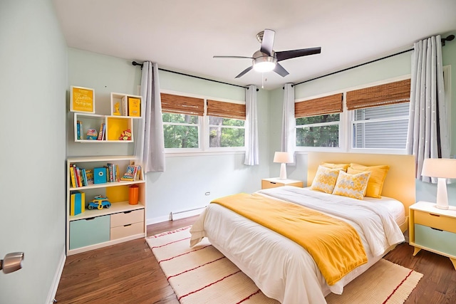 308 Dunbar Rd, Mundelein, IL 60060 - bedroom with wood finished floors and baseboard heating