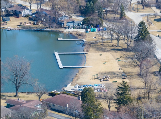 308 Dunbar Rd, Mundelein, IL 60060 - aerial view of residential area with a nearby body of water
