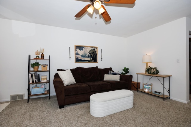 103 N Adelaide St, Normal, IL 61761 - living room with carpet floors and ceiling fan