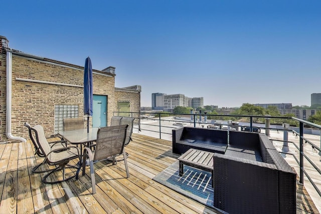 7240 Franklin St Unit 2A, Forest Park, IL 60130 - wooden deck with an outdoor living space and outdoor dining space